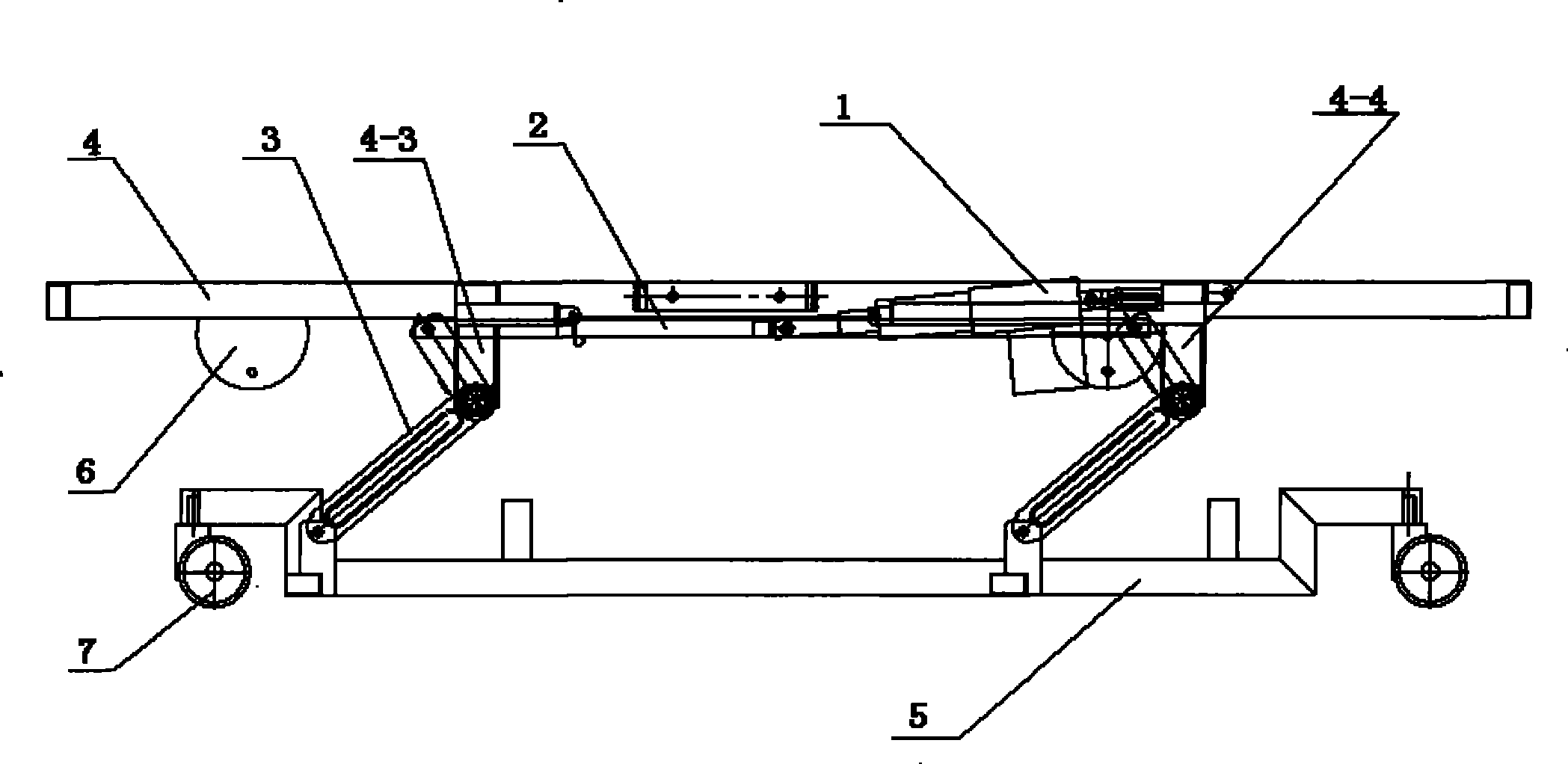 Liftable type medical bed for nursing care