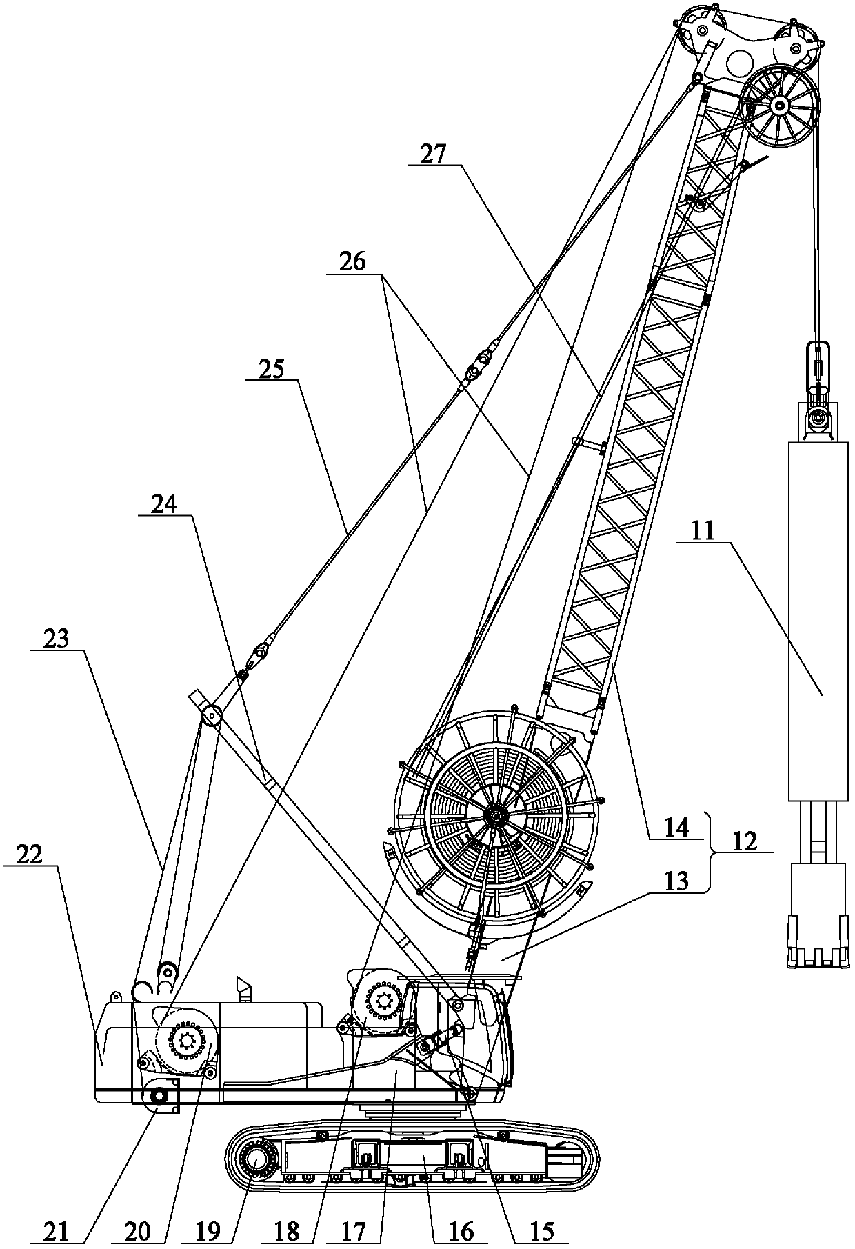 Grab bucket grooving machine for continuous wall