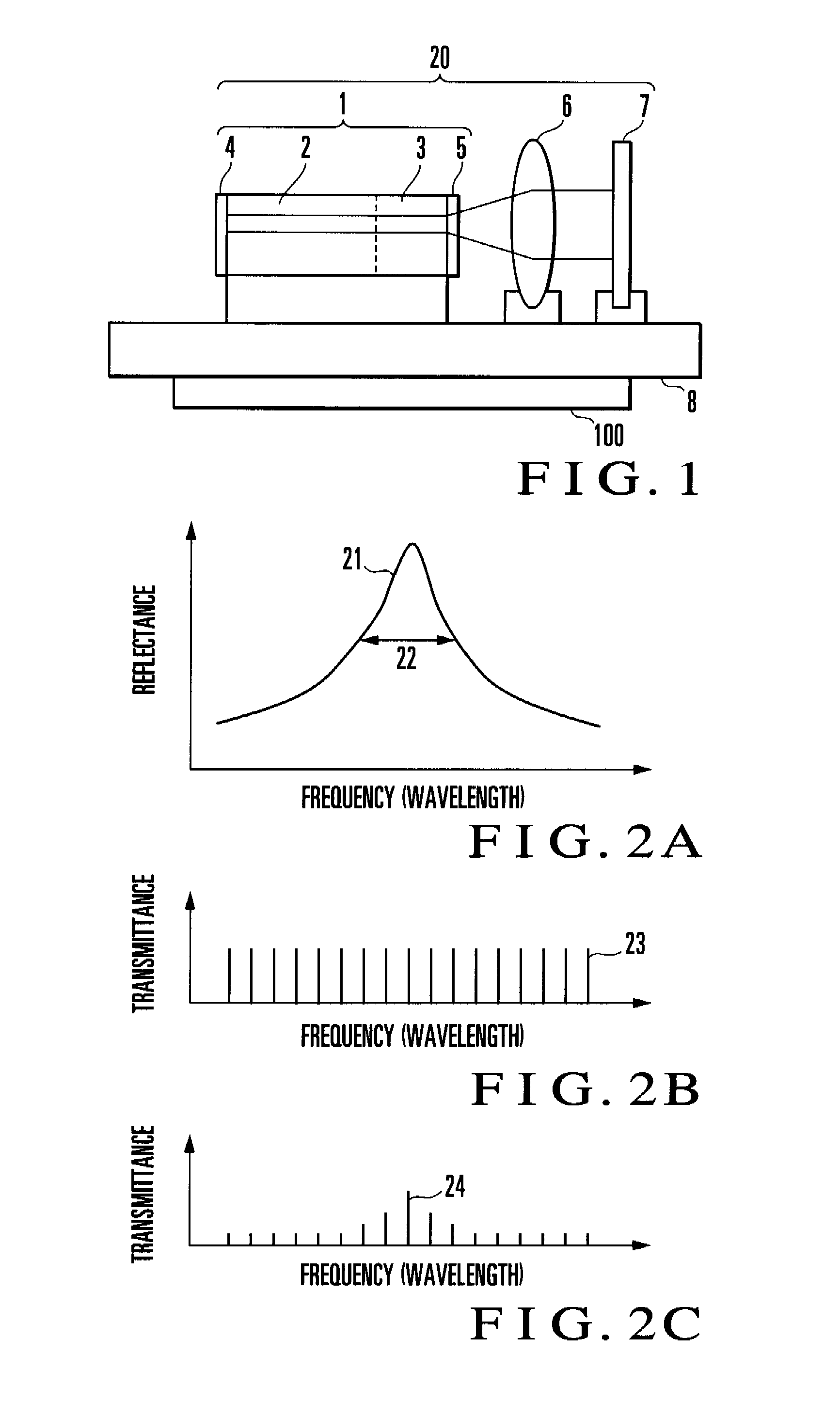 External cavity wavelength tunable laser device and optical output module