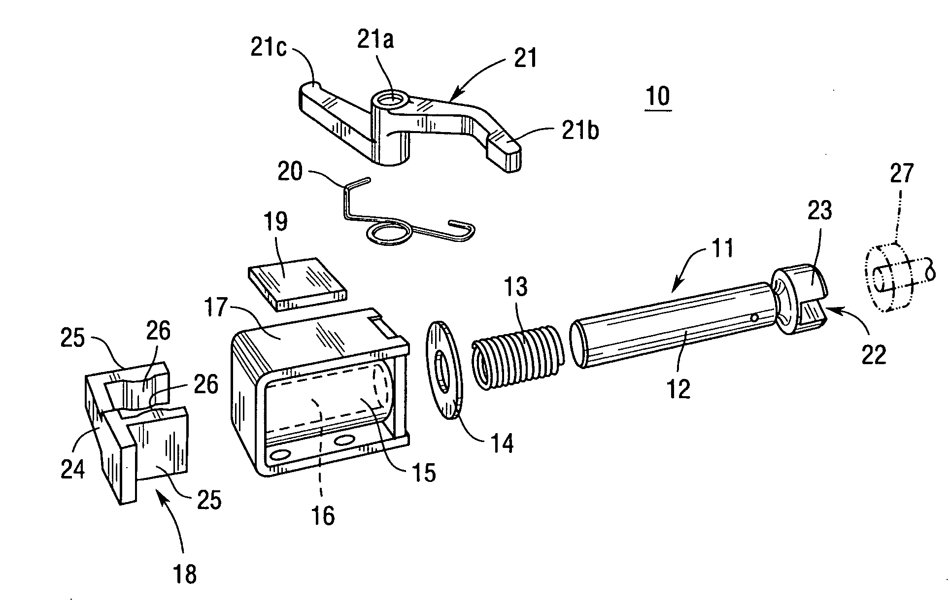 Shock-resistant under-voltage release