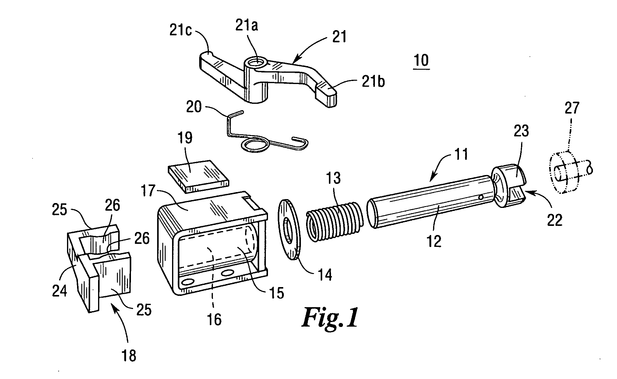 Shock-resistant under-voltage release