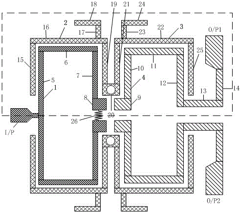 Power divider with double-band filter function