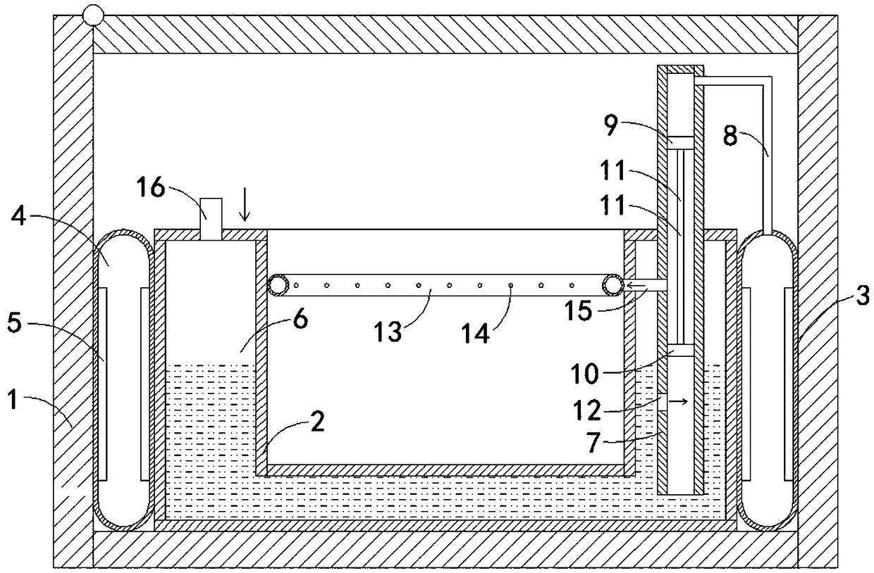 Water spraying transport case