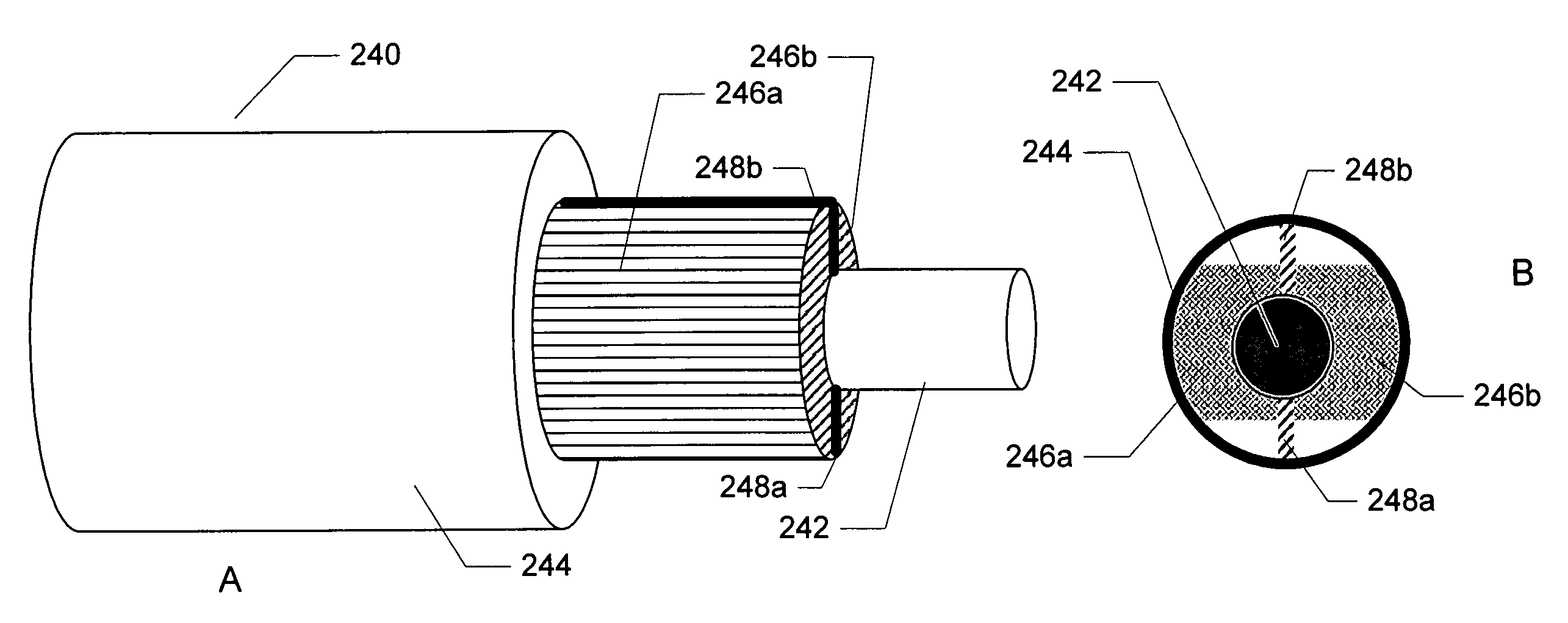 Powered fiber cable