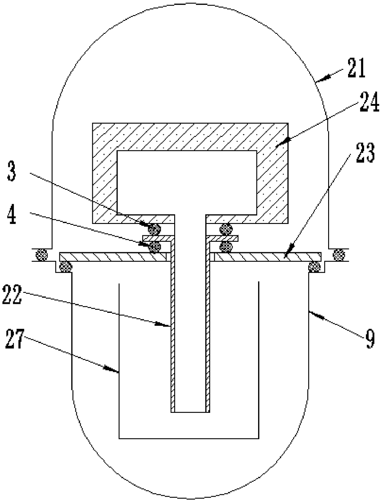 Riser tube placing device of double-station anti-gravity casting machine for large copper alloy propellers