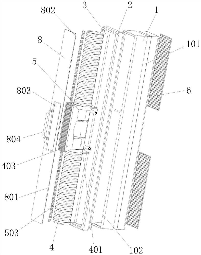 A window-hung air purification device