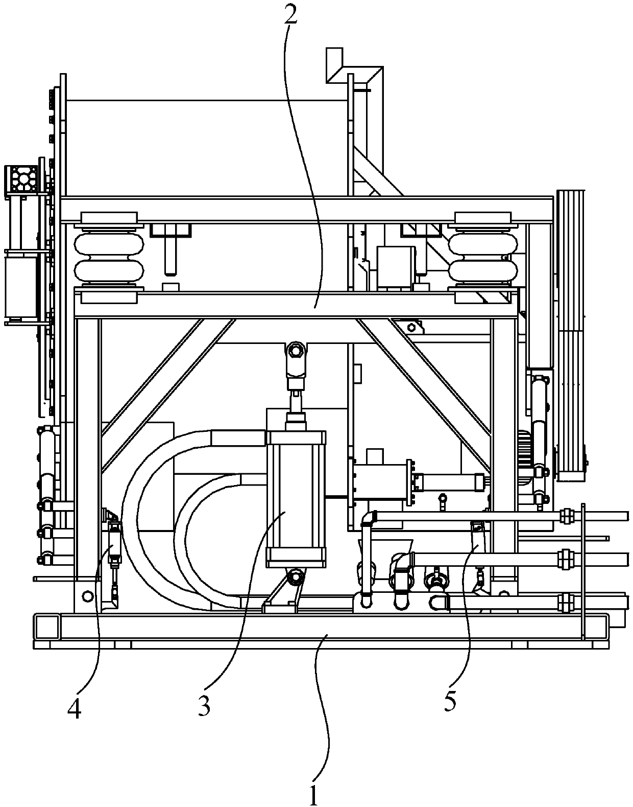 Tilting device and washer-extractor comprising same