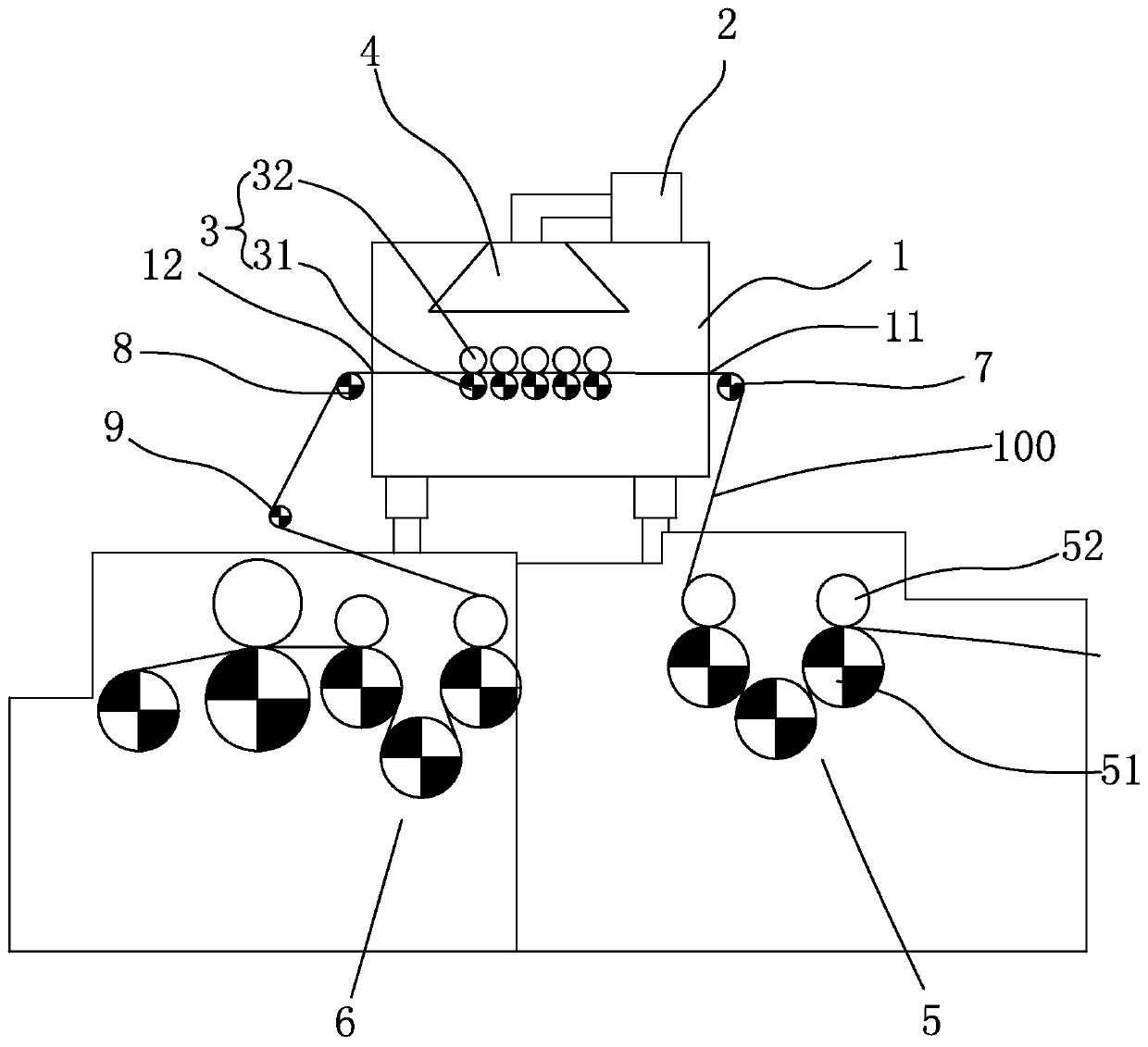 Waterproof breathable membrane stretching device