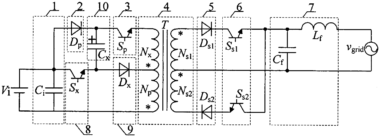 A high-efficiency miniature photovoltaic grid-connected inverter that suppresses input low-frequency ripple