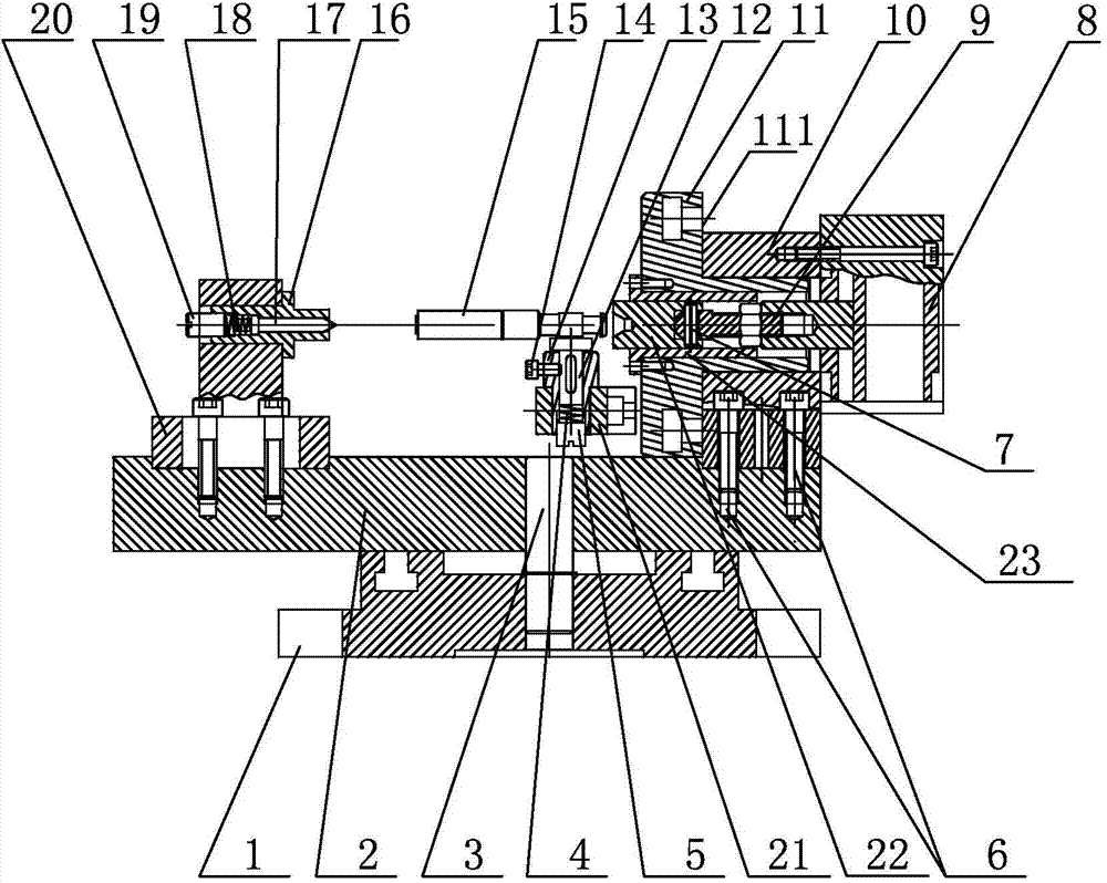 Clamping structure for machining plunger inclined grooves