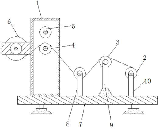 Slitting device capable of guaranteeing tension during cloth cutting based on opposite movement