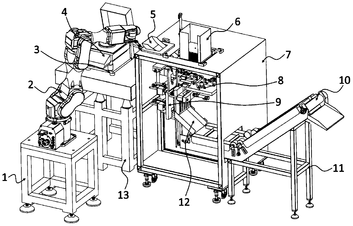 Weighing, packaging and coding integrated intelligent robot and packaging method thereof