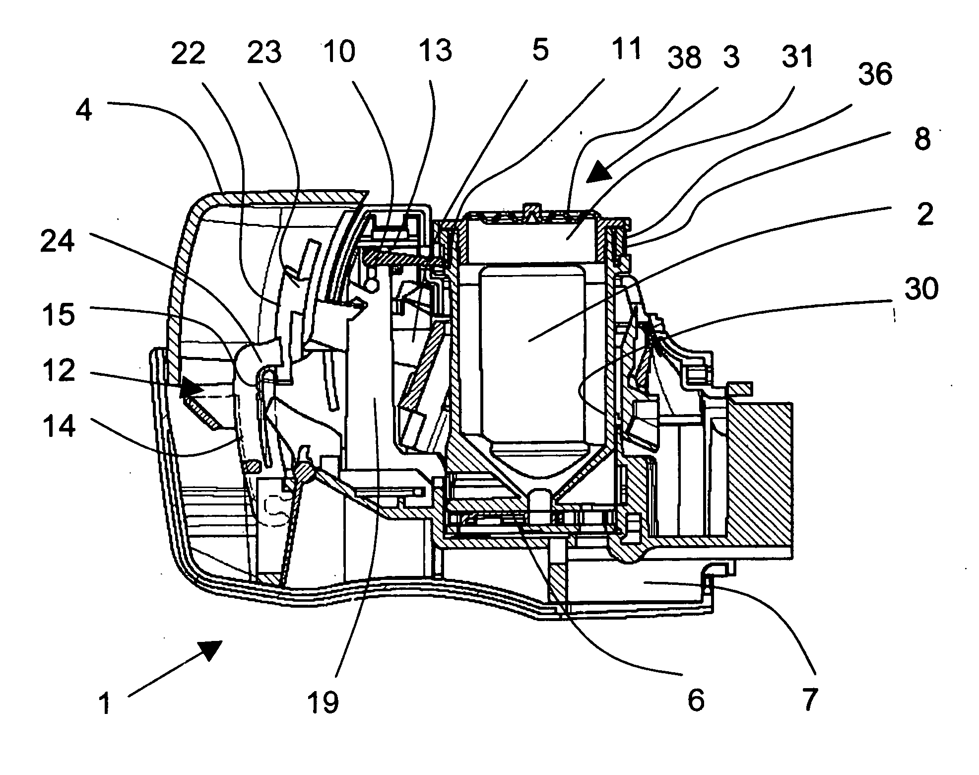 Inhaler for the administration of powdered pharmaceuticals, and a powder cartridge system for use with this inhaler