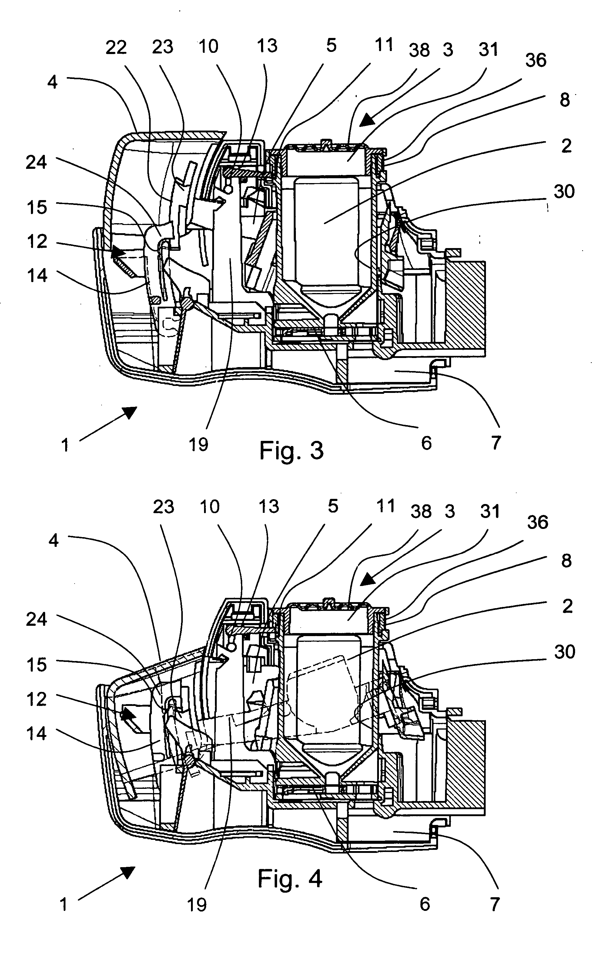 Inhaler for the administration of powdered pharmaceuticals, and a powder cartridge system for use with this inhaler