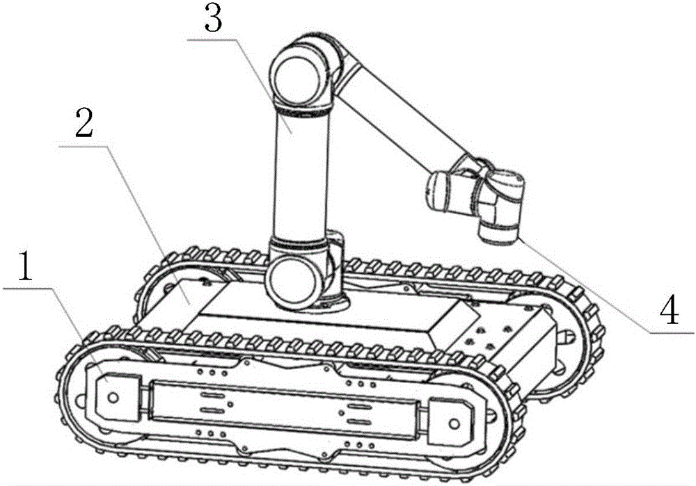 Track wheel pavement repair robot system and pavement repair method