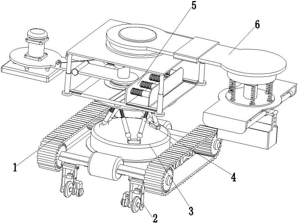 Robot for laying floor tiles on urban municipal sidewalks