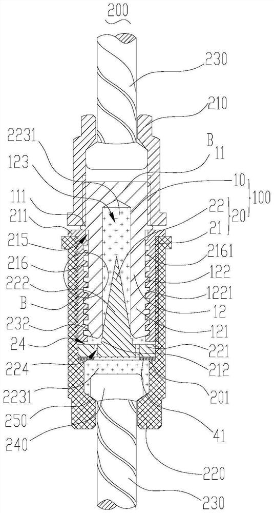 Plug-in structure and precast pile connecting mechanism