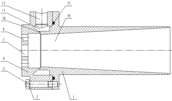 Atomizing and spraying device of conical air flow field