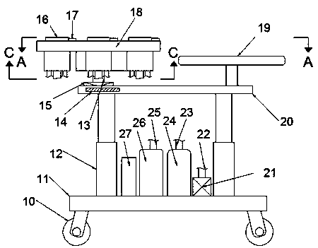 Instrument tray convenient for taking surgical instruments