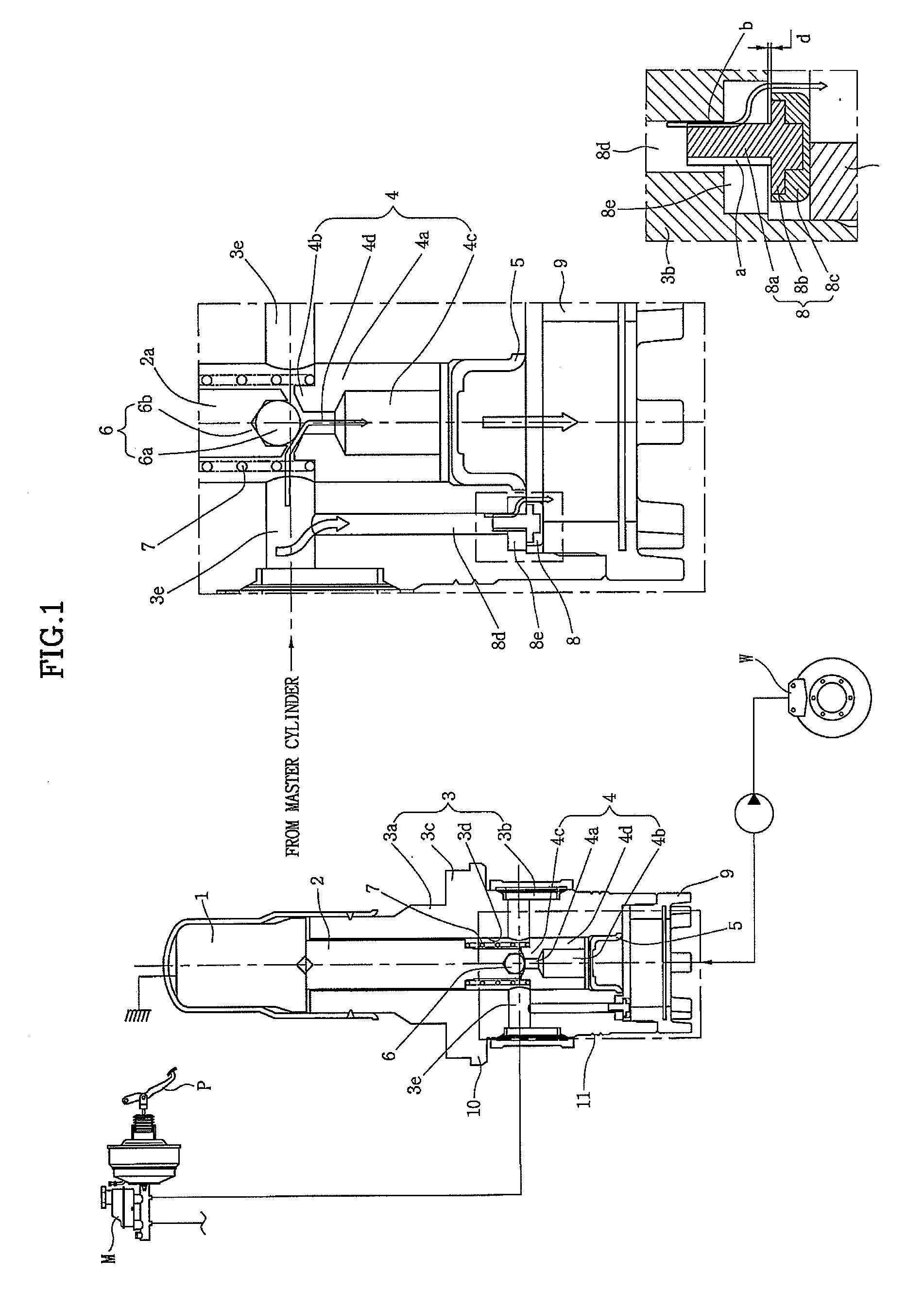 Non leak check valve typed traction control valve