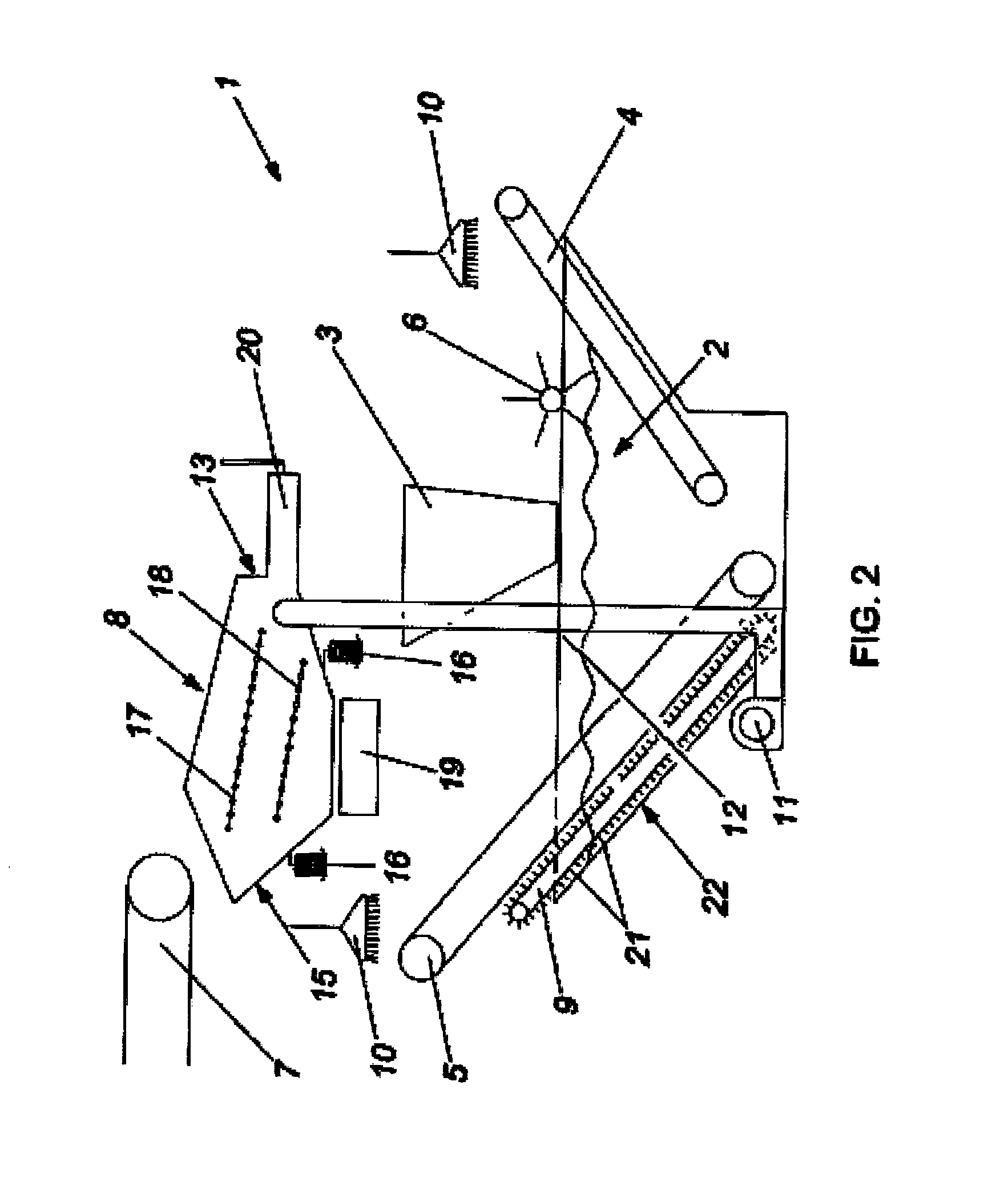 Device for the separation of waste materials in accordance with their densities