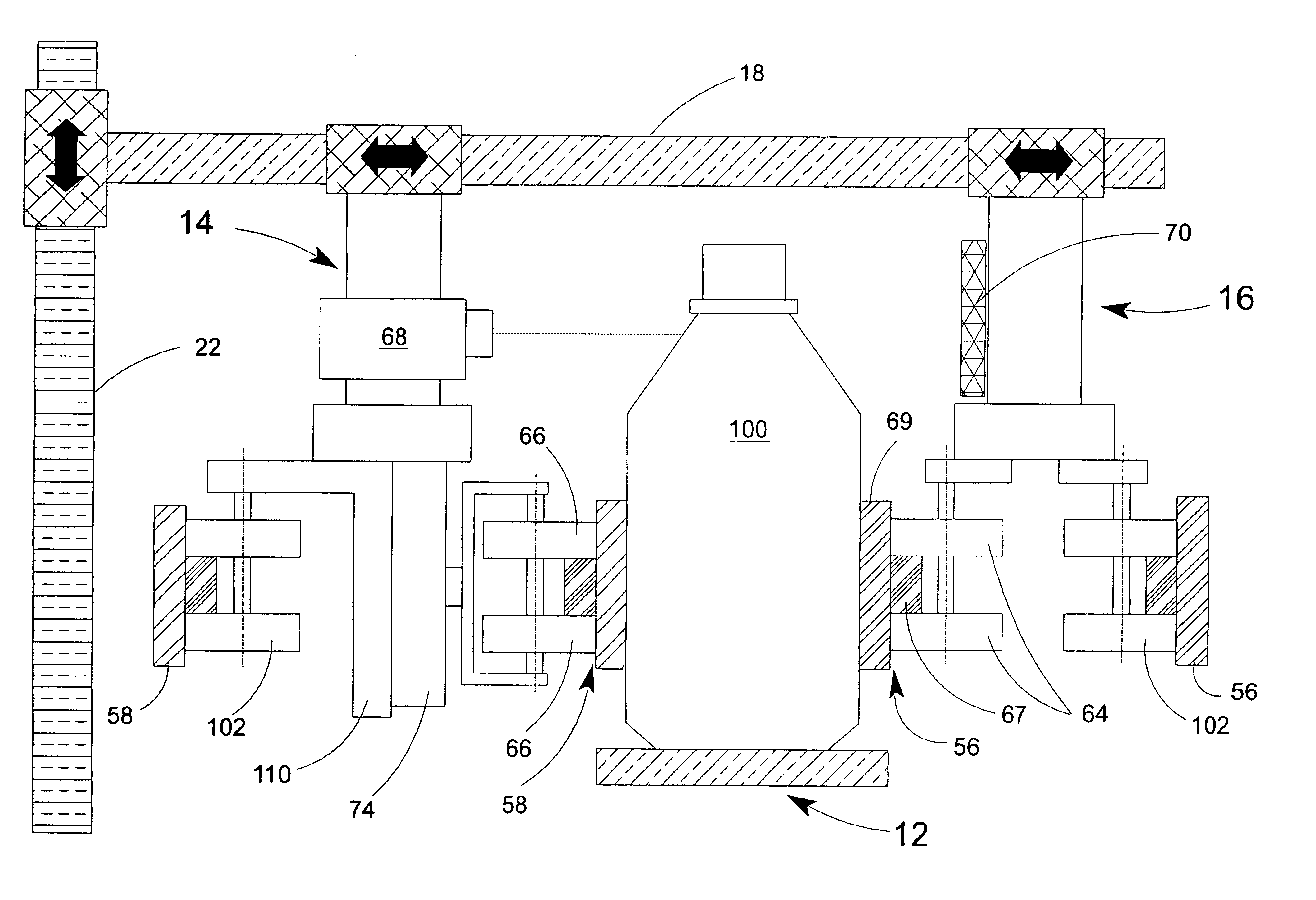 Indirect contact container measurement