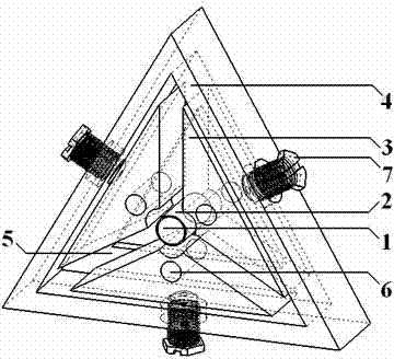 Method for clamping crystal by adopting heat emission heat sink in laser diode end-pumped solid-state laser