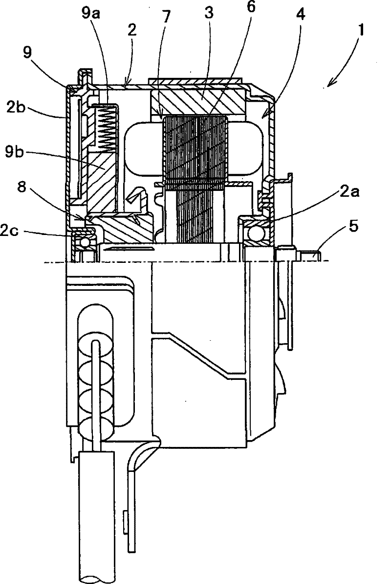 Armature in rotary electric device and its manufacturing method