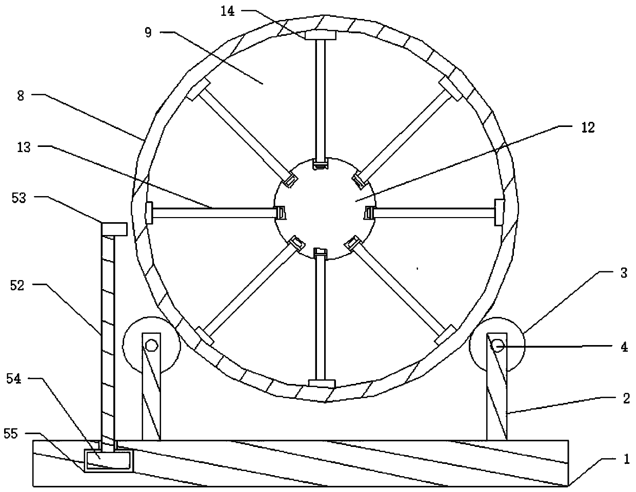 Large barrel automatic welding detection fixing device