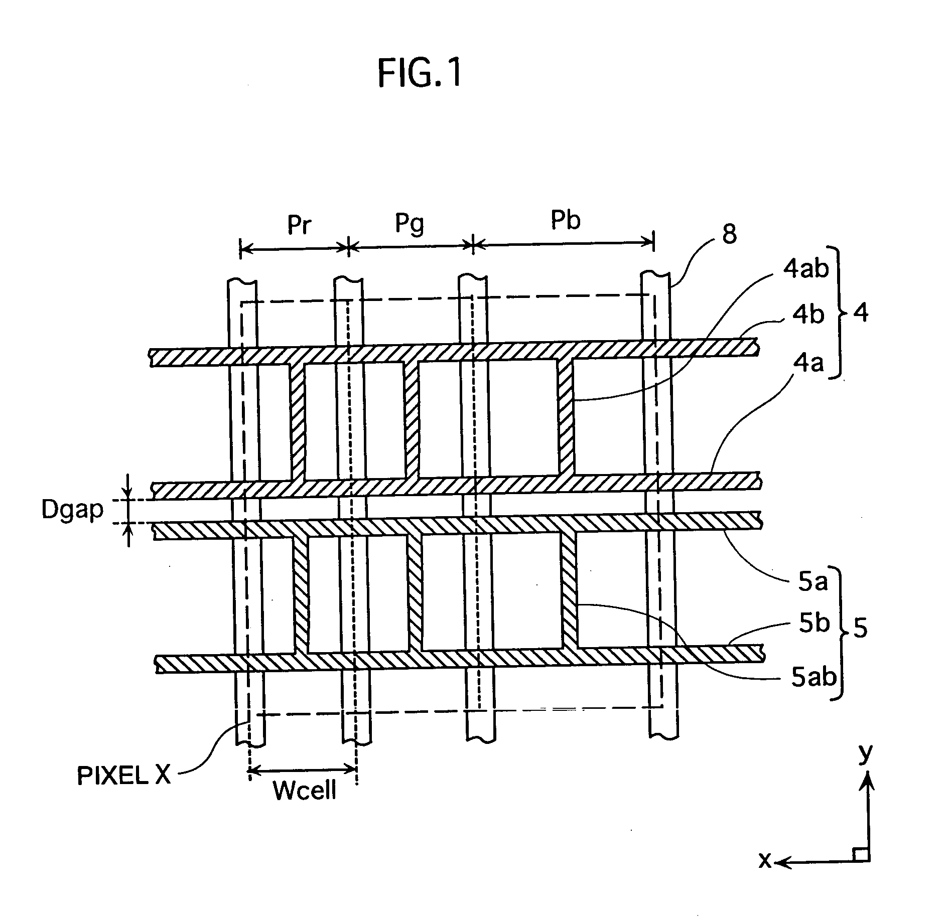 Gas dischargeable panel