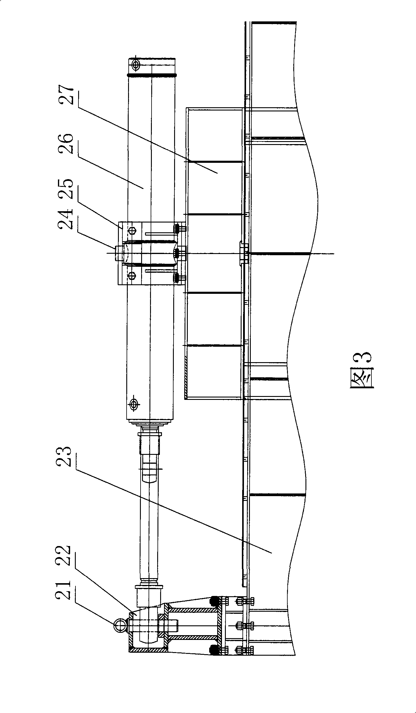 Erecting machine of bridge span for road and railway