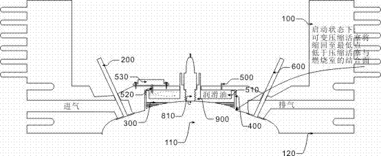 Engine capable of changing compression ratio and ignition position