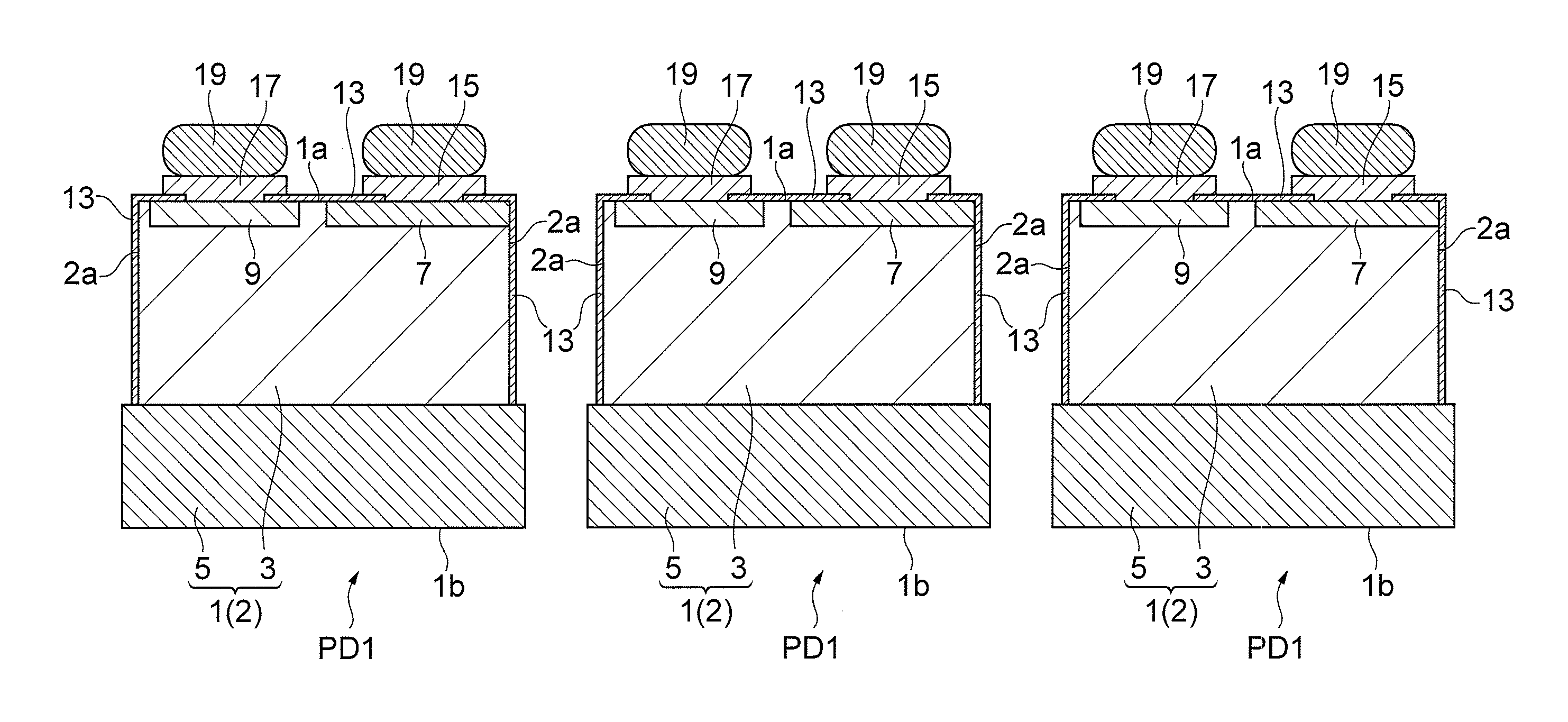 Manufacturing method for edge illuminated type photodiode and semiconductor wafer