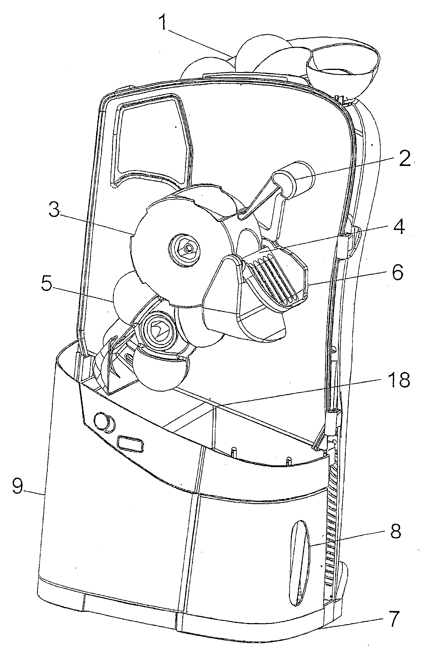 Reduced size citrus fruit juicing machine