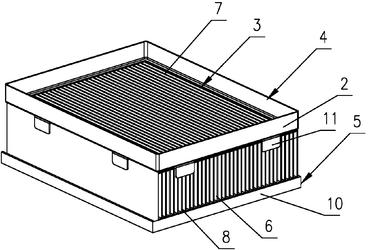 Liquid-cooling liquid homogenizing device and liquid-cooling radiator applying same