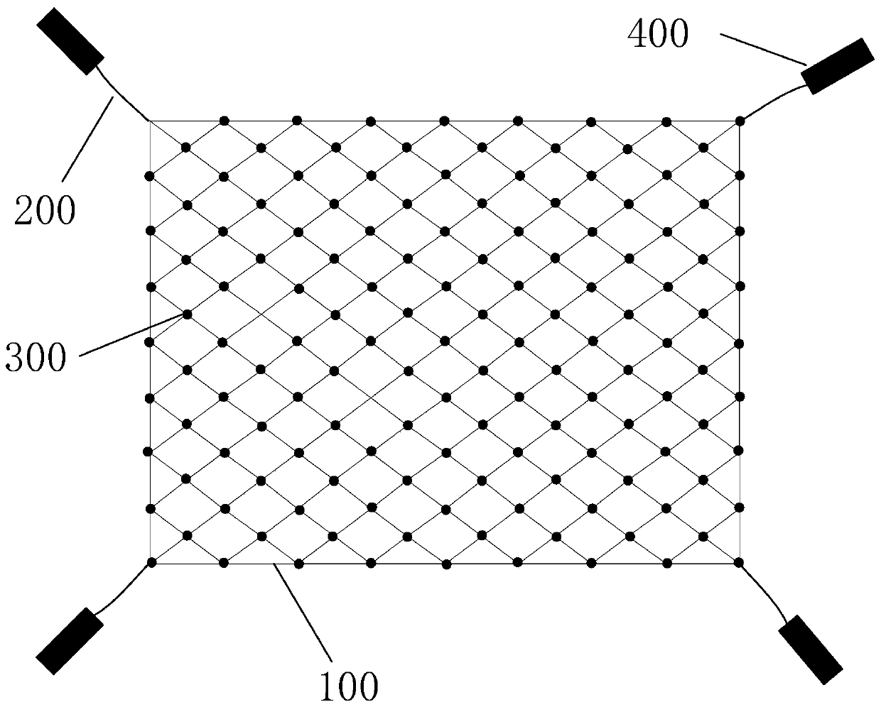 Space rope net based on constant force tearing belt