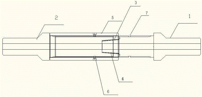 Drill pipe connected through cooperation of taper pipe threads and spline sliding sleeve