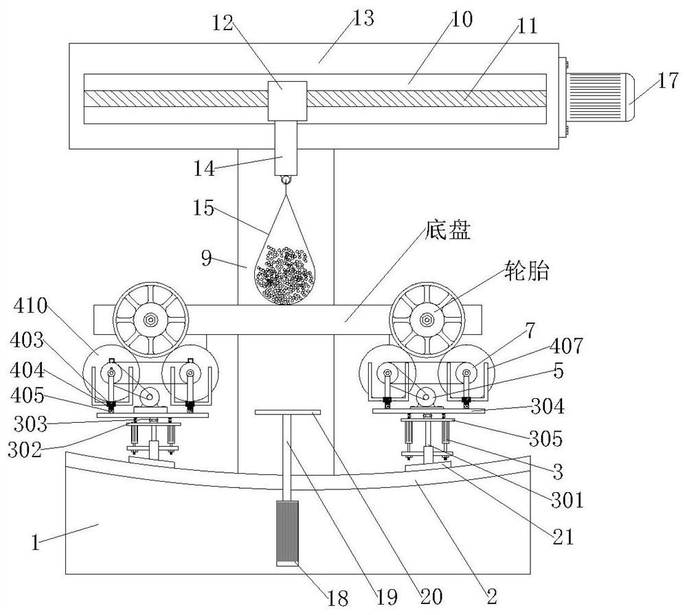 New energy automobile chassis physical performance test system and test method