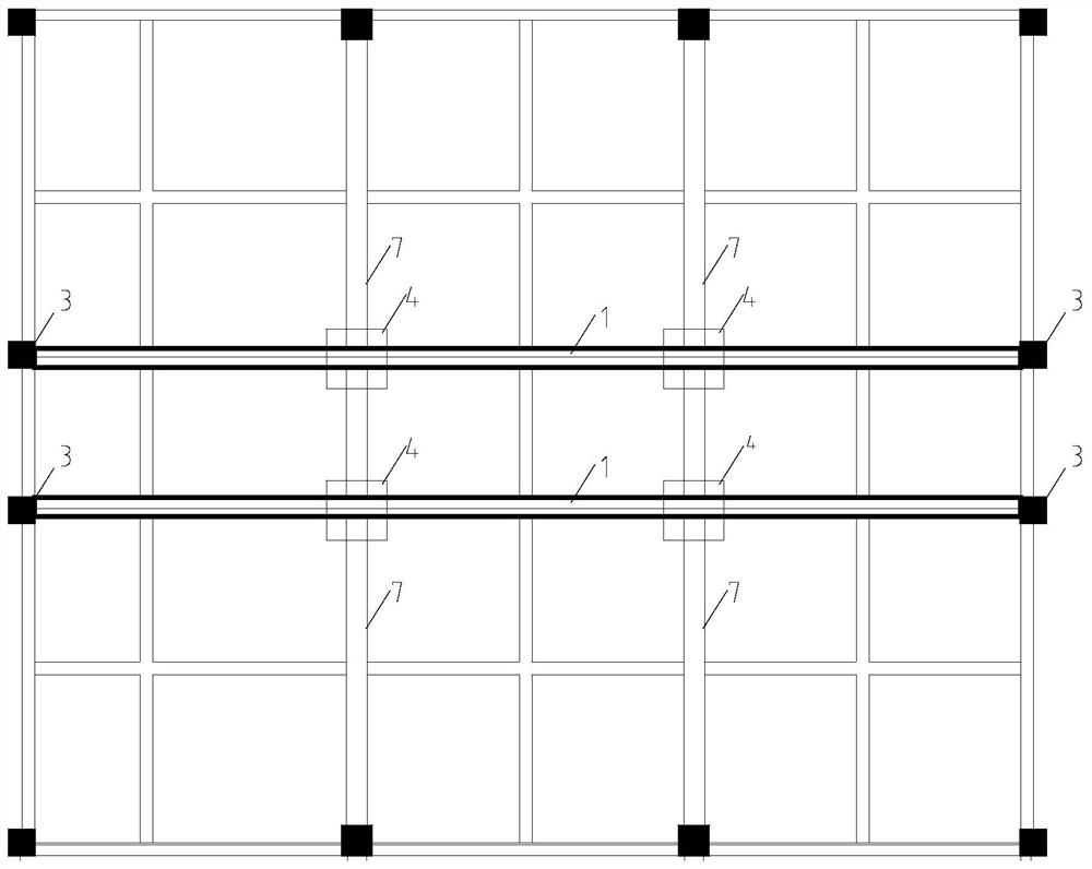 Prestressed reinforced concrete beam transforming and reinforcing method