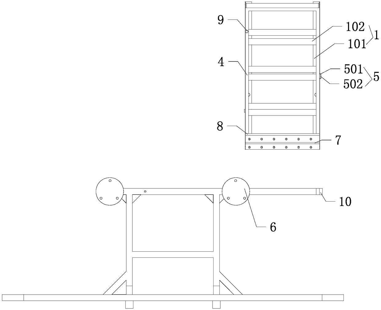 Folding ladder for recreational vehicle