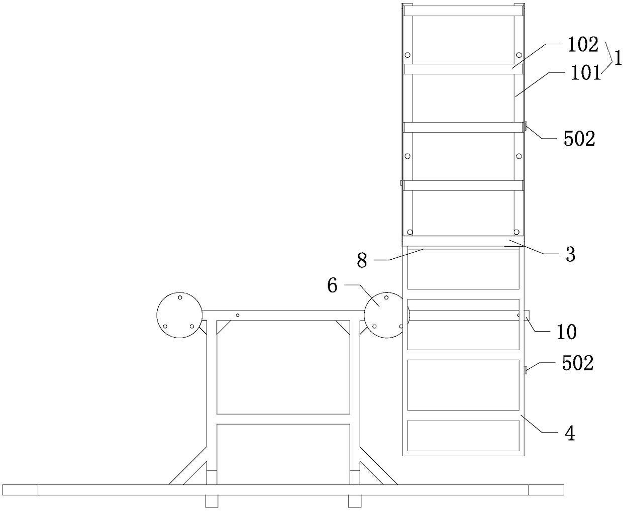 Folding ladder for recreational vehicle