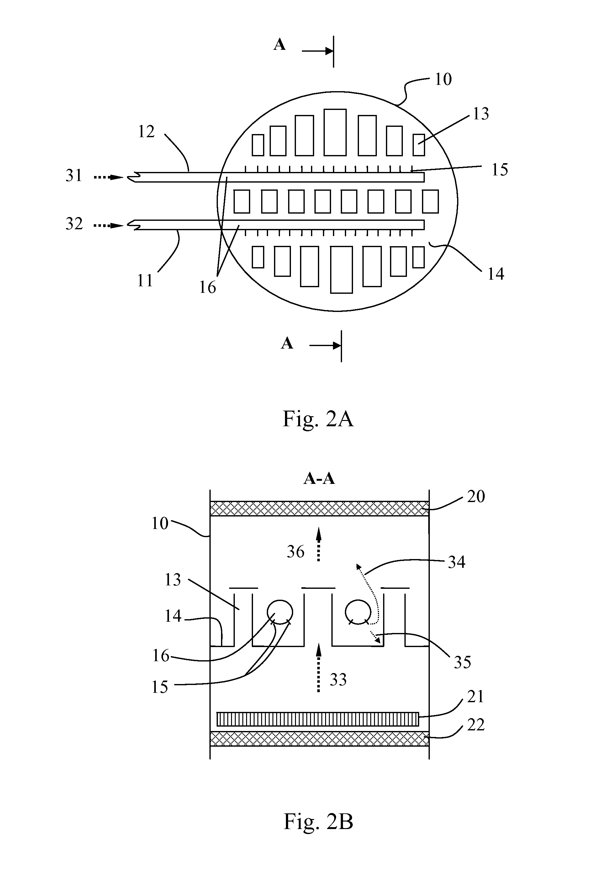 Feed section of a separation column