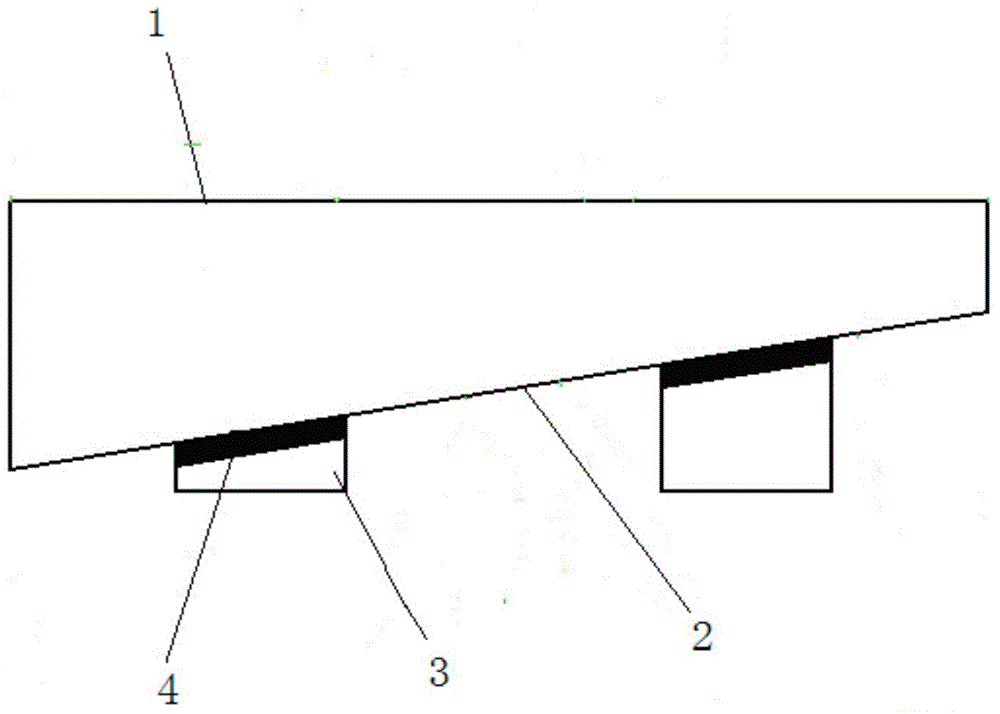 Machining process method of large-size single degree face wedge-shaped workpiece