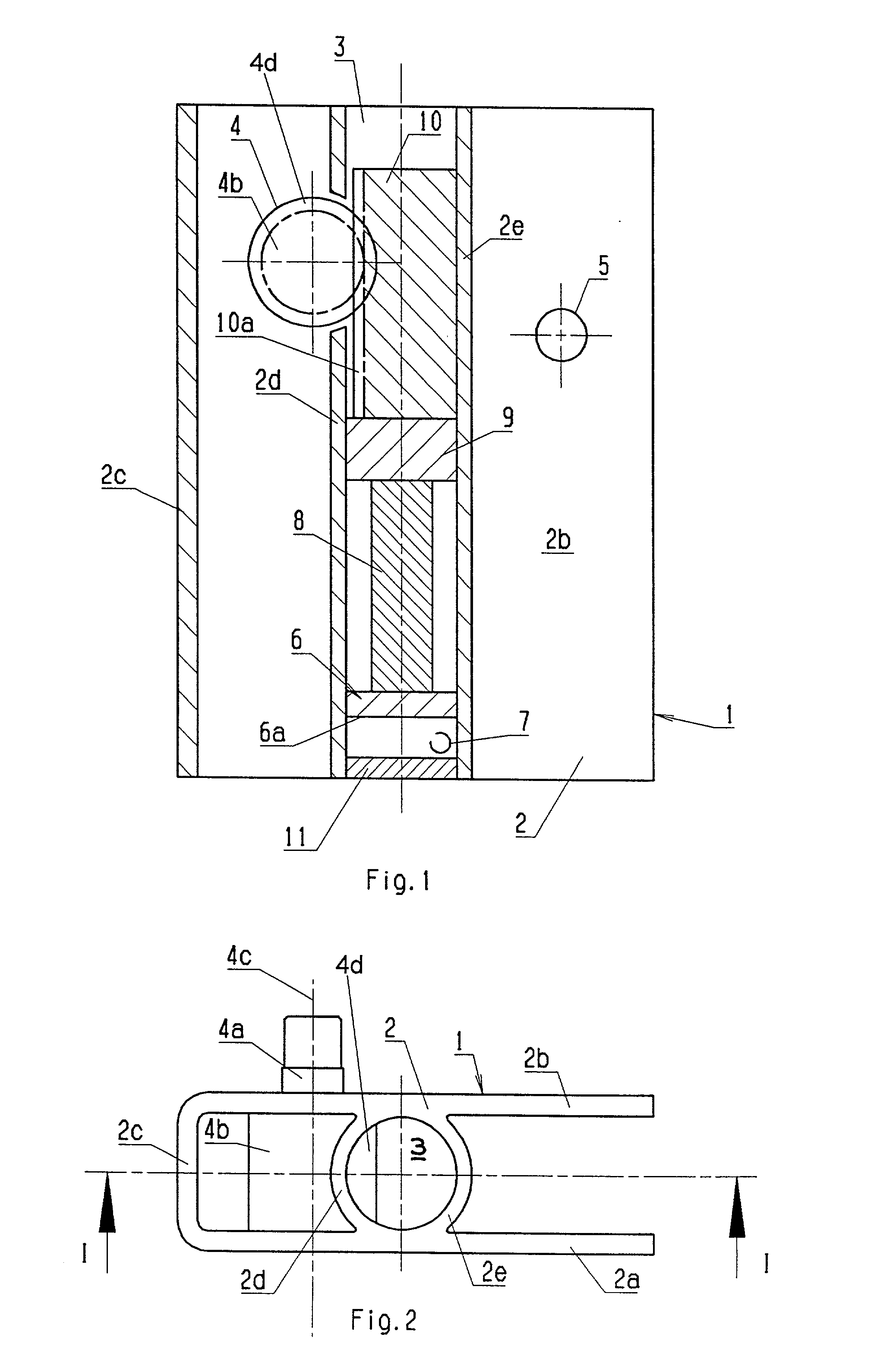 Main bearing unit for a convertible folding top