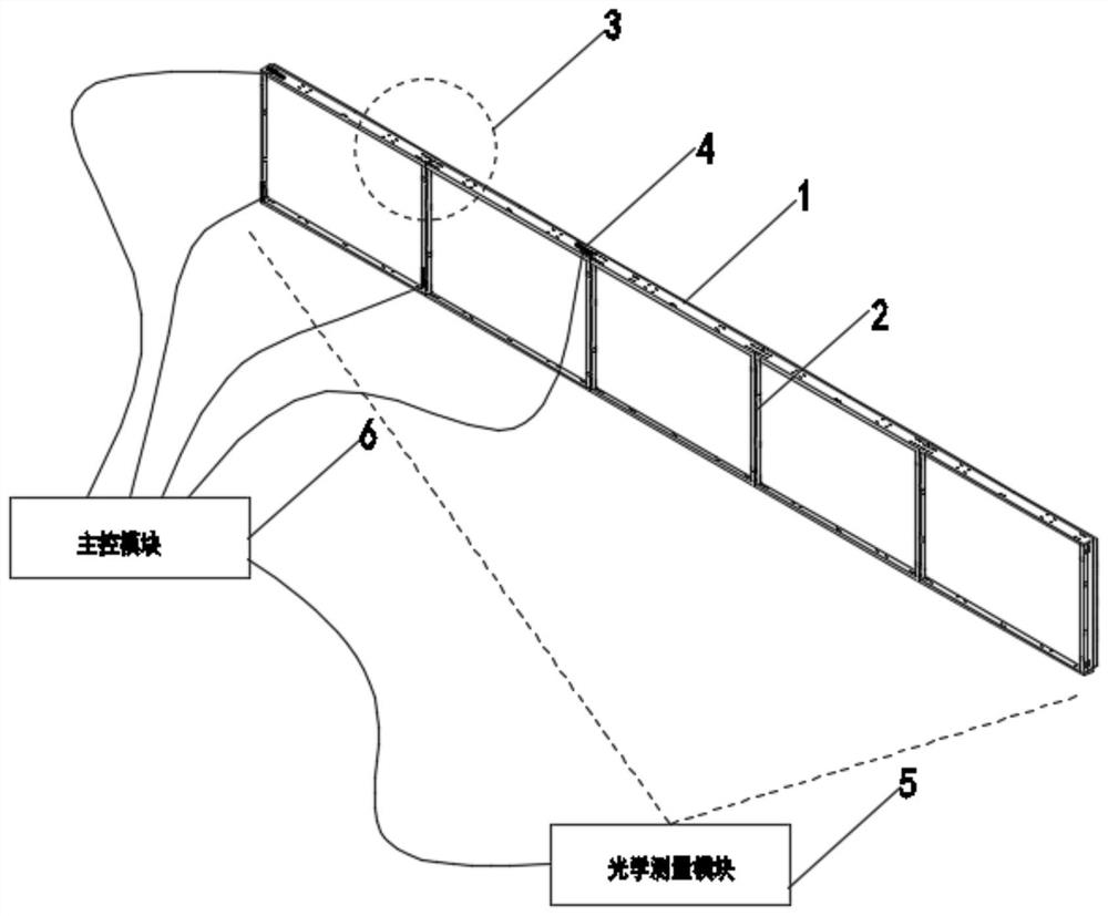 Satellite-borne phased-array antenna temperature deformation calibration system, measurement system and method