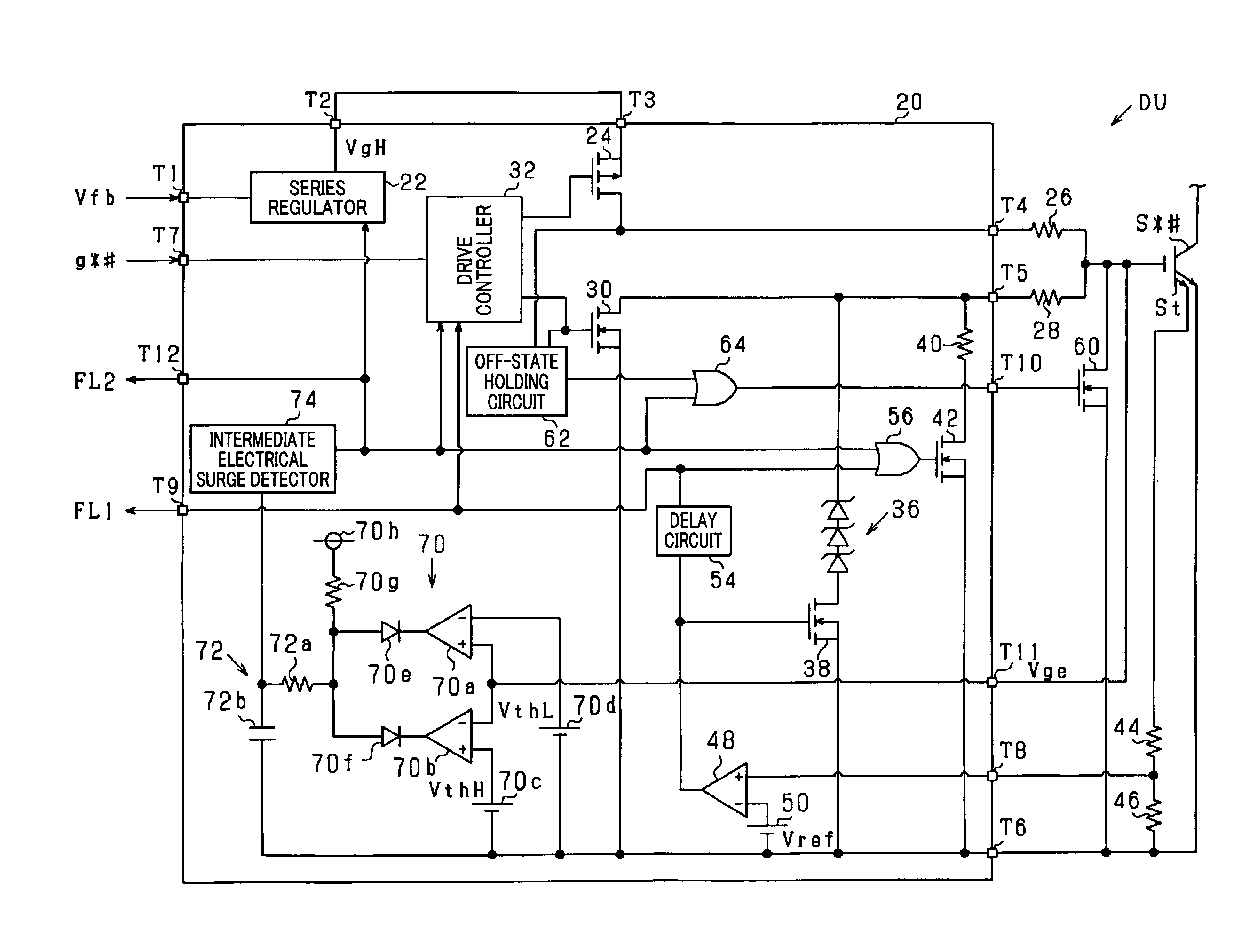 Apparatus for driving voltage controlled switching elements