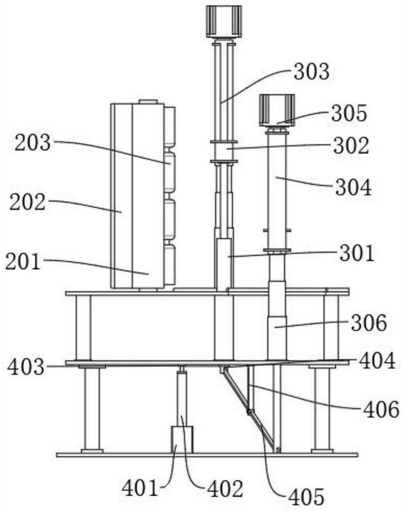 Large coiling device for covering yarns