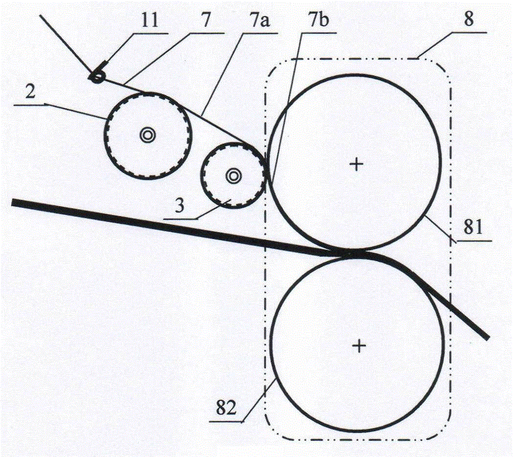 Twin-roll differential type two-stage splitting yarn unfolding device, spinning method and application of twin-roll differential type two-stage splitting yarn unfolding device