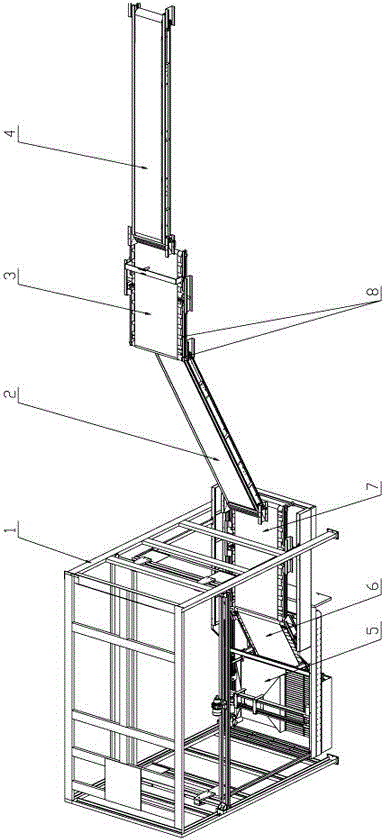 Automatic stacking and loading machine for bagged cement