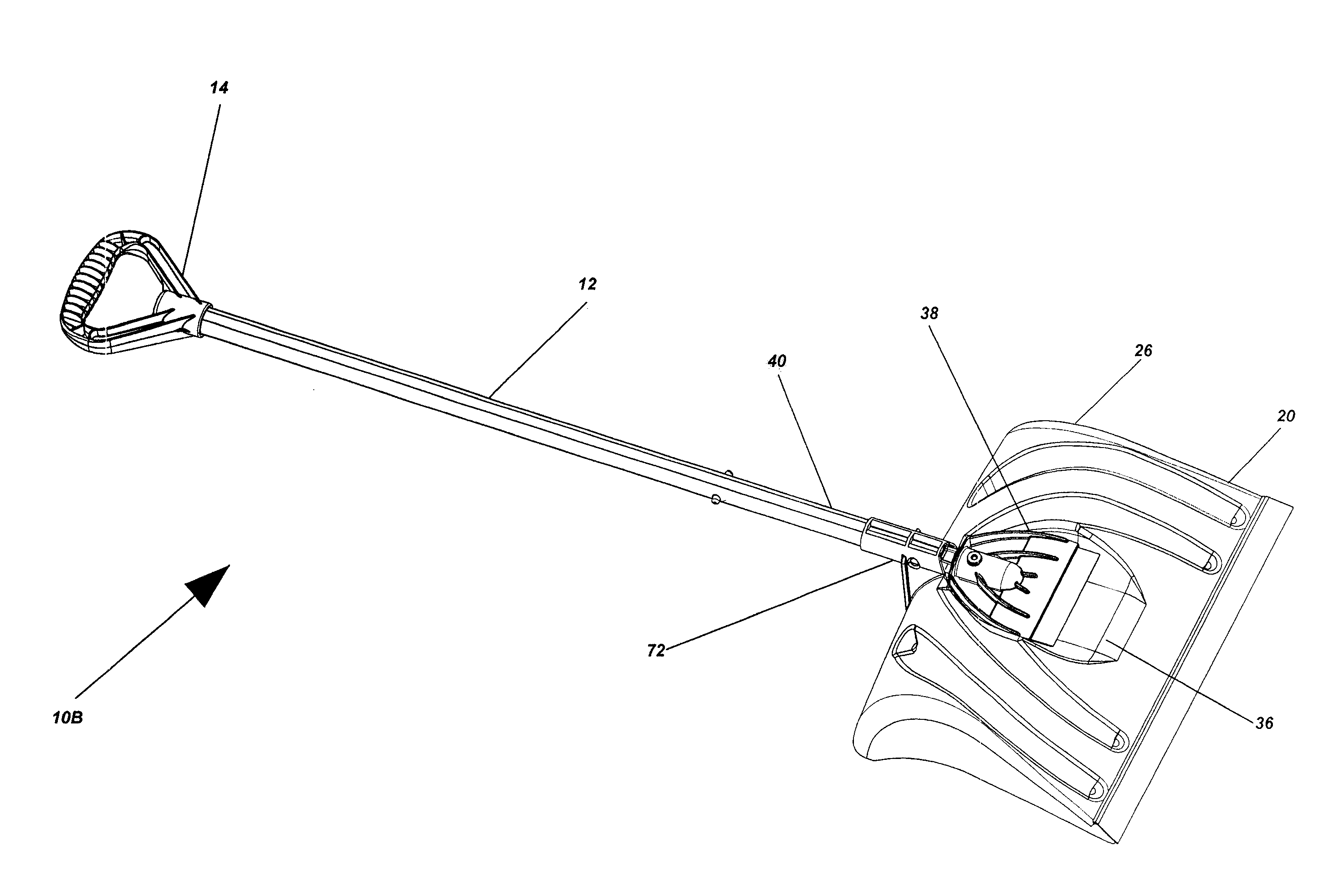 Combination snow shovel and ice scraper